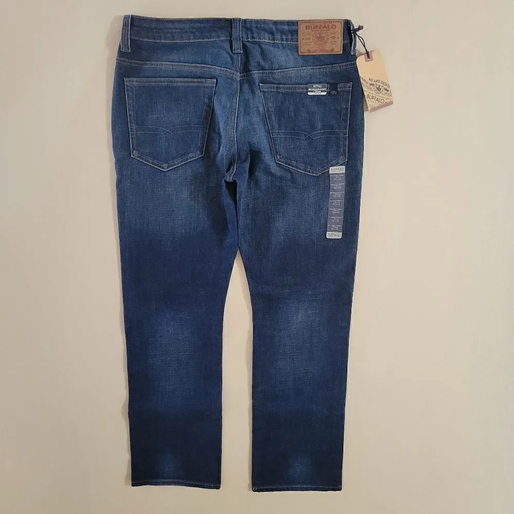 Buffalo David Bitton Men's Dark Blue Relaxed Straight Driven Jeans